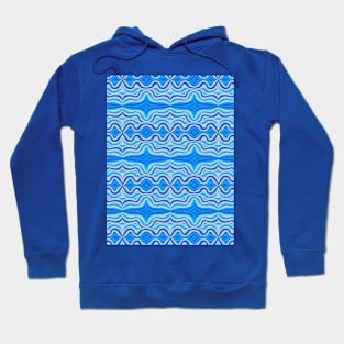 Swirling retro blue Hoodie